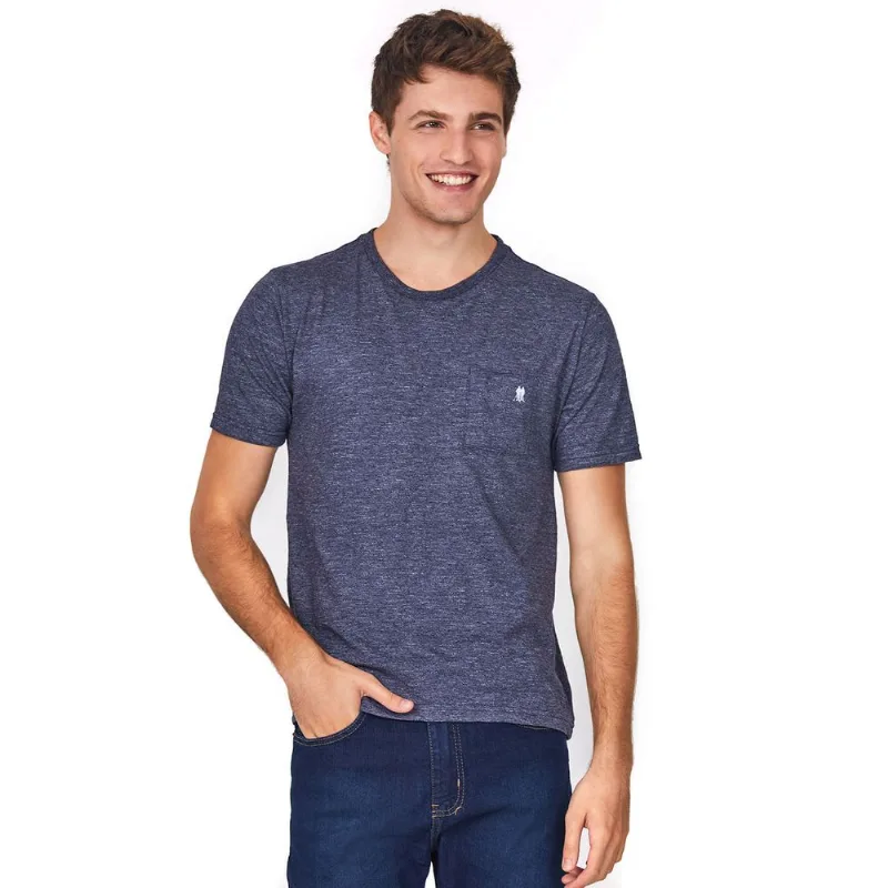 Camiseta Bolso Polo Wear Azul Escuro G