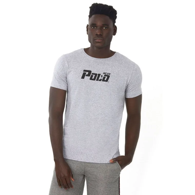 Camiseta Estampada Mescla Médio Polo Wear Cinza M