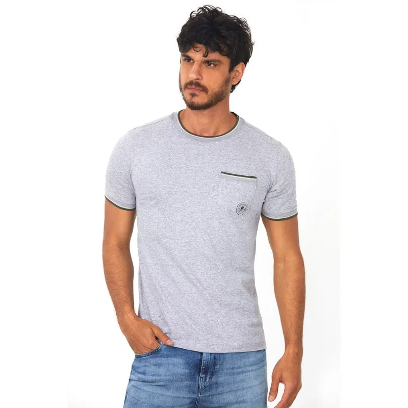 Camiseta Com Bolso Mescla Médio Polo Wear Cinza G