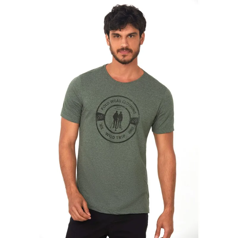 Camiseta Estampada Verde Escuro Polo Wear M