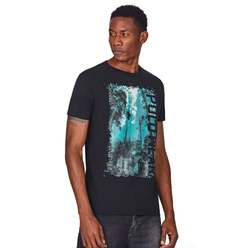 Camiseta Estampa Floresta Polo Wear Preto M