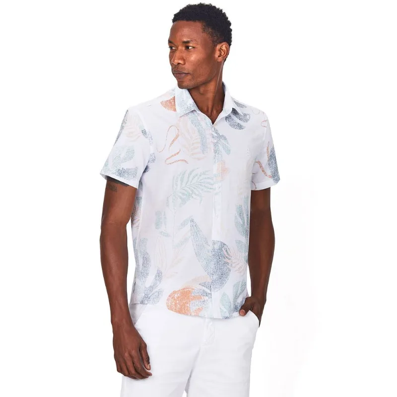 Camisa Mc Fit Misto Estampado Polo Wear Branco G1