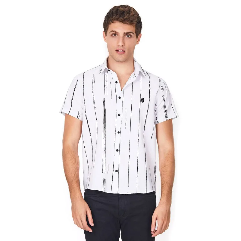 Camisa Regular Estampado Polo Wear Branco GG