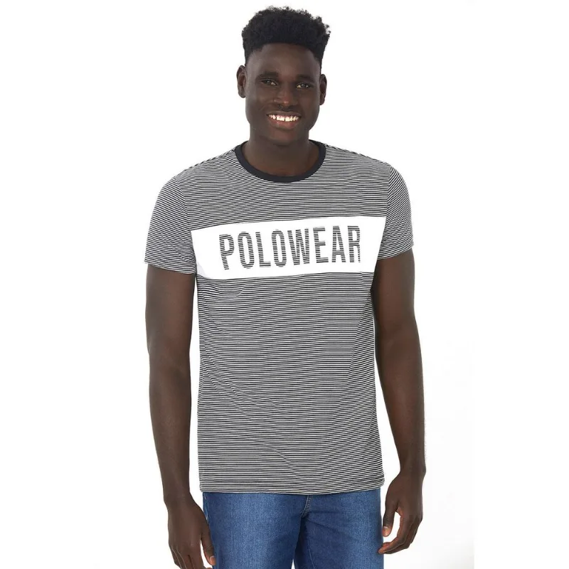 Camiseta Listrado Polo Wear Preto GG