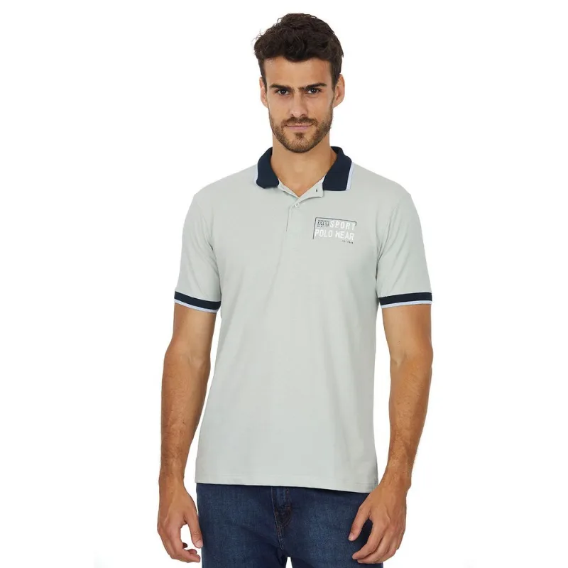 Polo Gola Friso Polo Wear Mescla Médio CinzaMédio GG