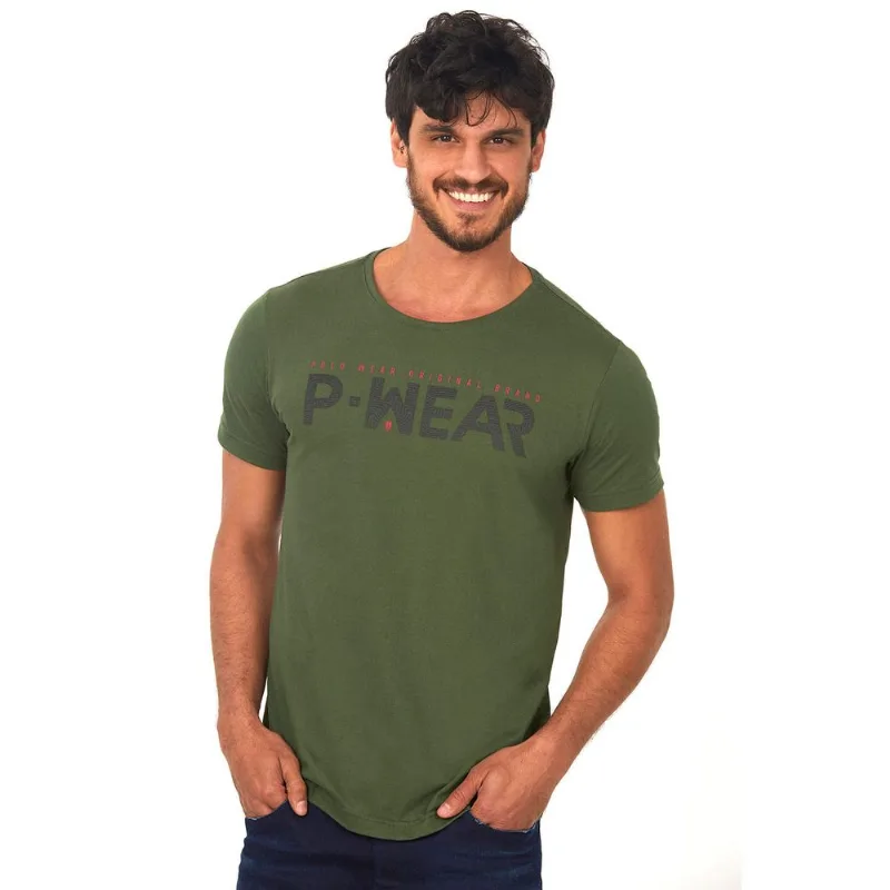 Camiseta Estampada Verde Escuro Polo Wear G