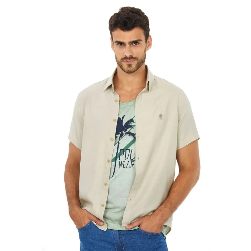 Camisa Viscolinho Polo Wear Bege Médio M