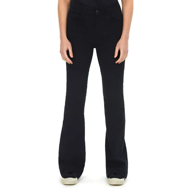 Calça Feminina Sarja Color Flare Básica Polo Wear Preto 42