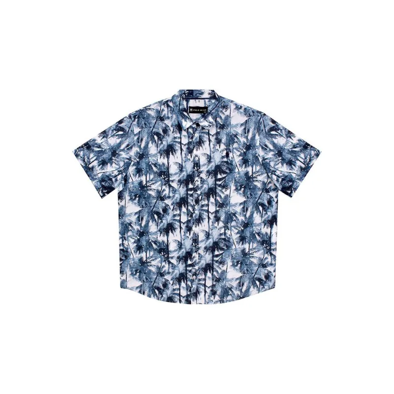 Camisa Mc Over Misto Estampado Polo Wear Azul Médio G1