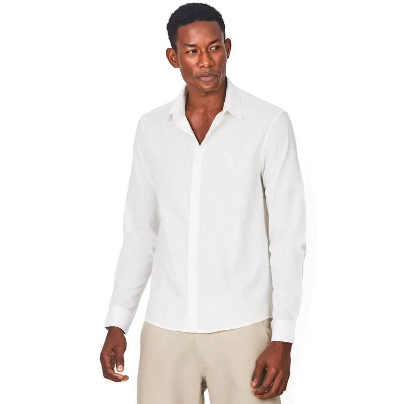 Camisa Fit Cambraia Color Polo Wear Off White Branco GG