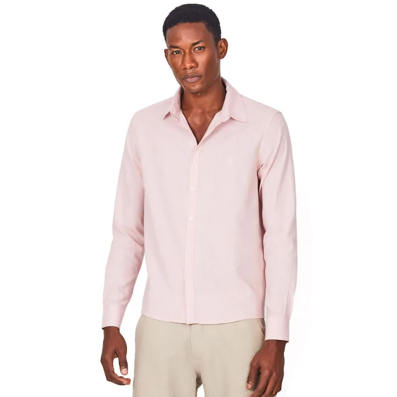 Camisa Fit Cambraia Color Polo Wear Rosa Claro GG
