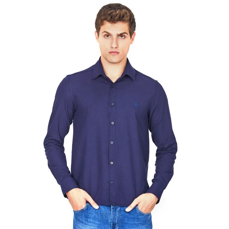 Camisa Fit Cambraia Color Polo Wear Azul Escuro M