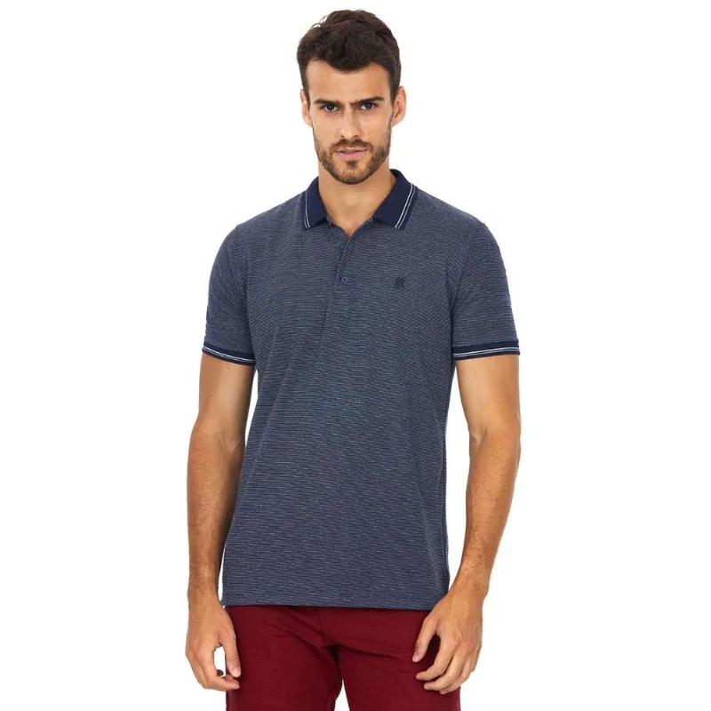 Polo Trabalhada Polo Wear Azul Escuro M