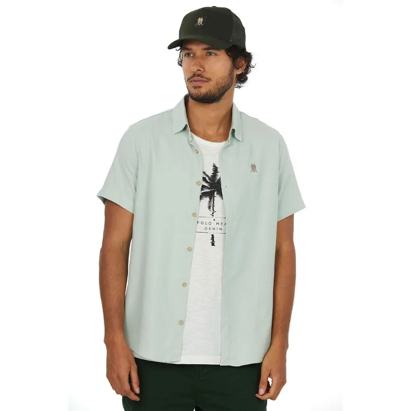 Camisa Viscolinho Polo Wear Verde Claro G