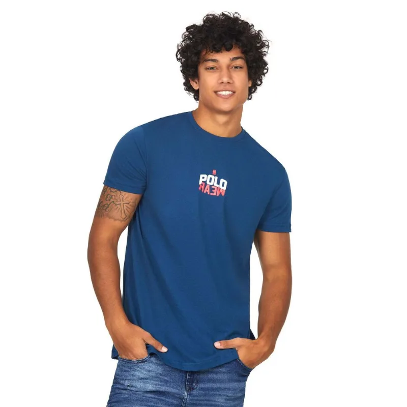 Camiseta Estampada Polo Wear Azul Escuro M
