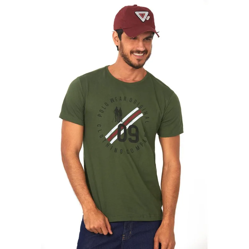 Camiseta Estampada Verde Escuro Polo Wear G
