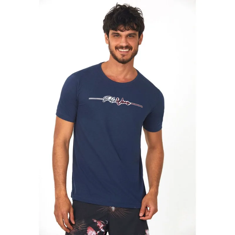 Camiseta Estampada Azul Escuro Polo Wear G
