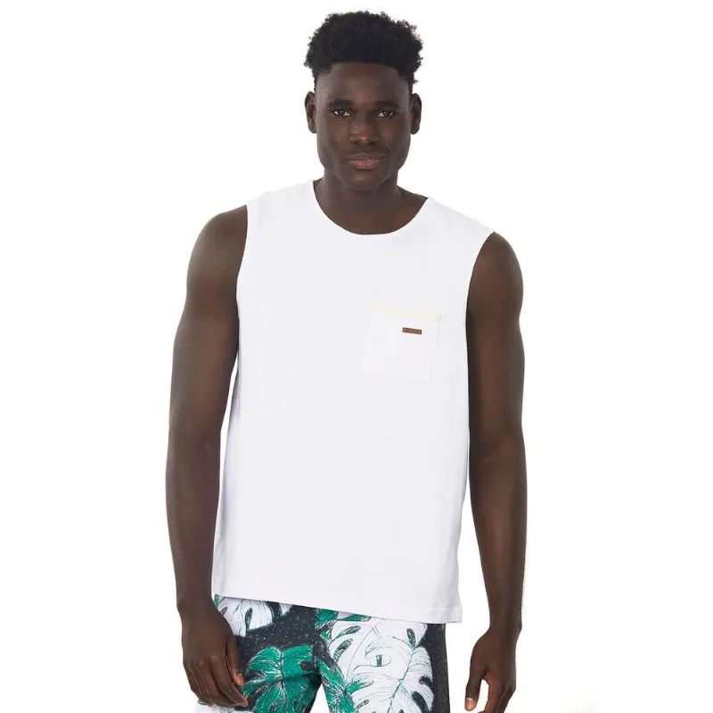 Regata Com Bolso Masculina Branco Polo Wear M