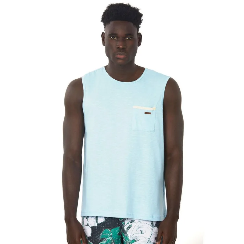 Regata Com Bolso Masculina Azul Claro Polo Wear G