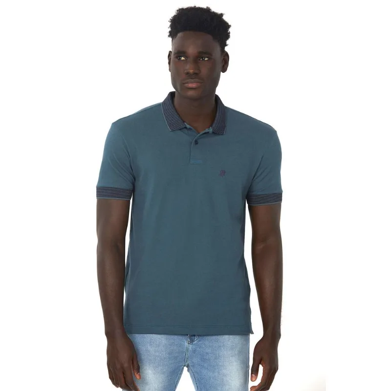 Polo Piquet Ramado Azul Escuro Polo Wear G
