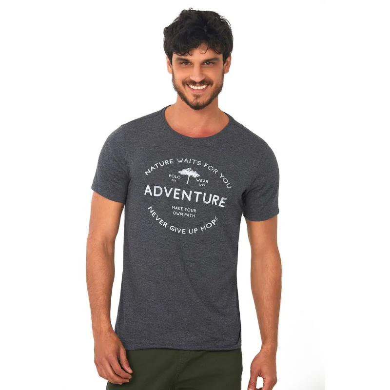 Camiseta Estampada Preto Polo Wear M