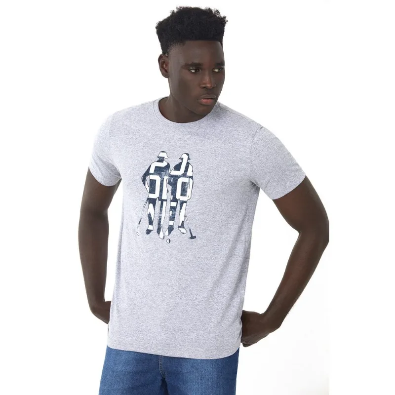 Camiseta Estampada Mescla Médio Polo Wear CinzaMédio G