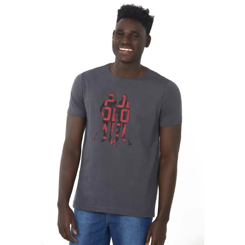 Camiseta Estampada Polo Wear Cinza Escuro P