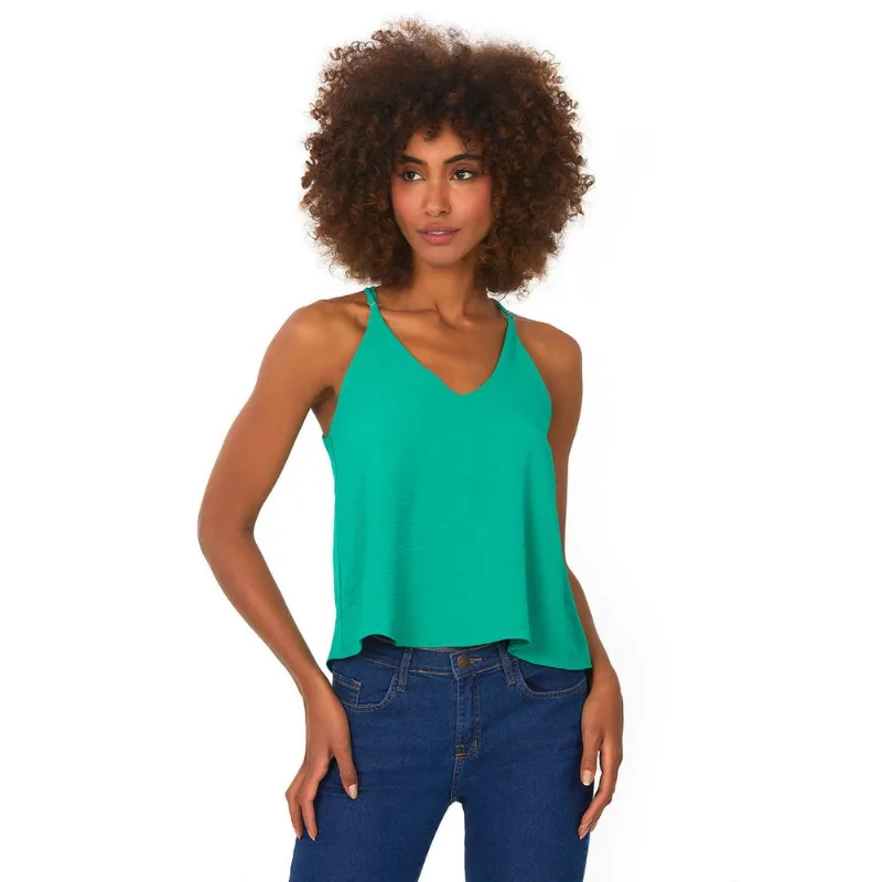 Blusa De Alça Fina Polo Wear Verde Médio P