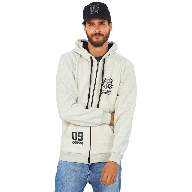 Blusa Moletom Polo Wear Mescla Claro Cinza M