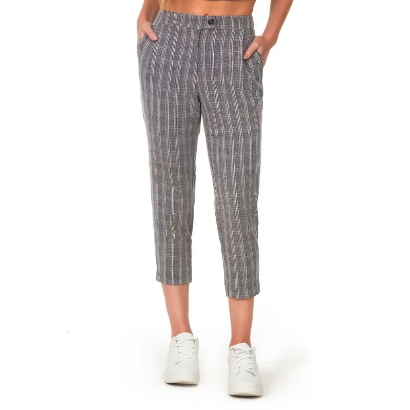Calça Xadrez Alfaiataria Polo Wear Mescla Escuro Cinza G