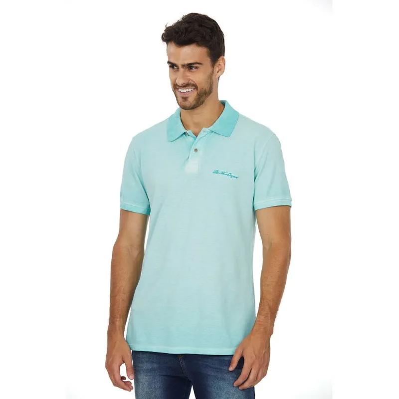 Polo Masc Piquet Com Bordado Polo Wear Verde Claro P
