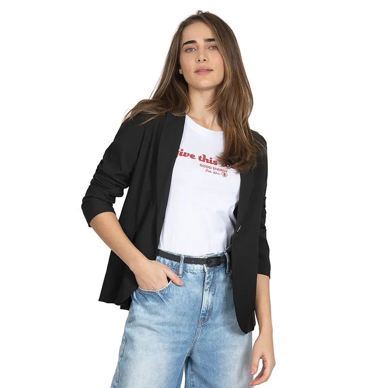 Blazer Feminino Polo Wear Preto P
