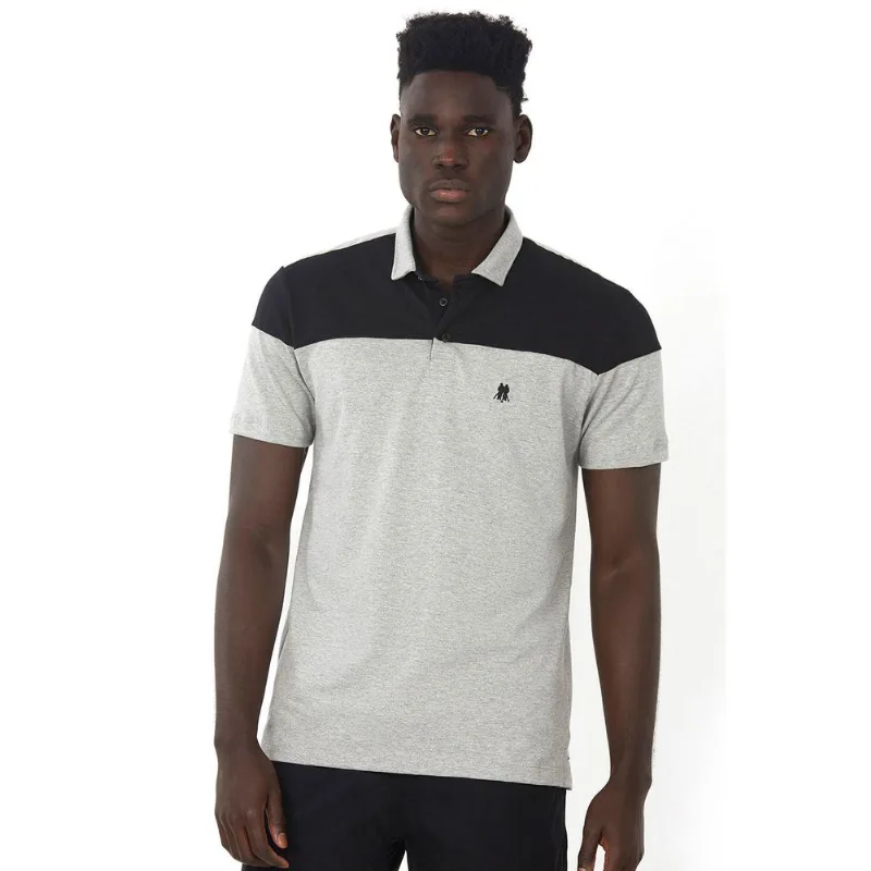 Polo Recorte Mescla Médio Polo Wear CinzaMédio GG