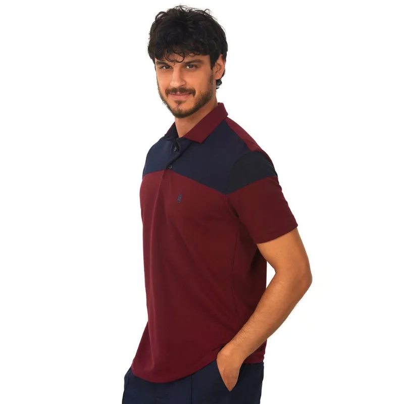 Polo Recorte Vermelho Escuro Polo Wear G