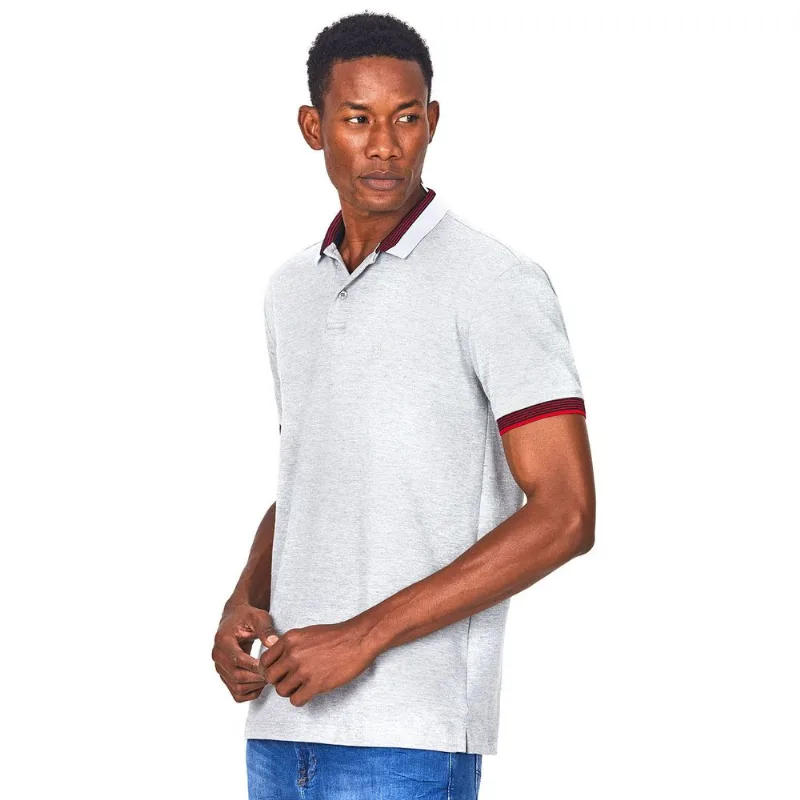Polo Meia Malha Polo Wear Mescla Médio Cinza P