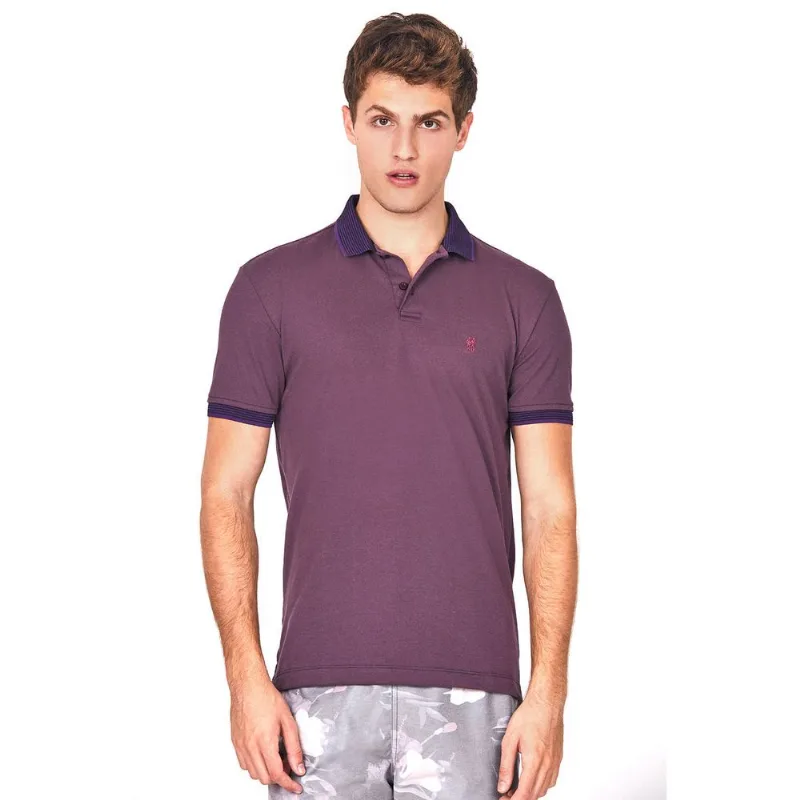 Polo Piquet Com Elastano Polo Wear Roxo Médio P