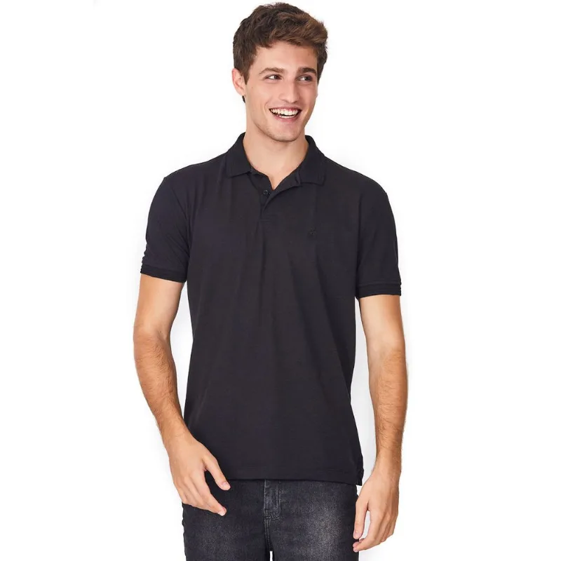 Polo Piquet Com Elastano Polo Wear Preto G
