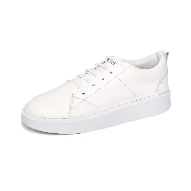 Sapatênis Couro Liso Polo Wear Branco 34