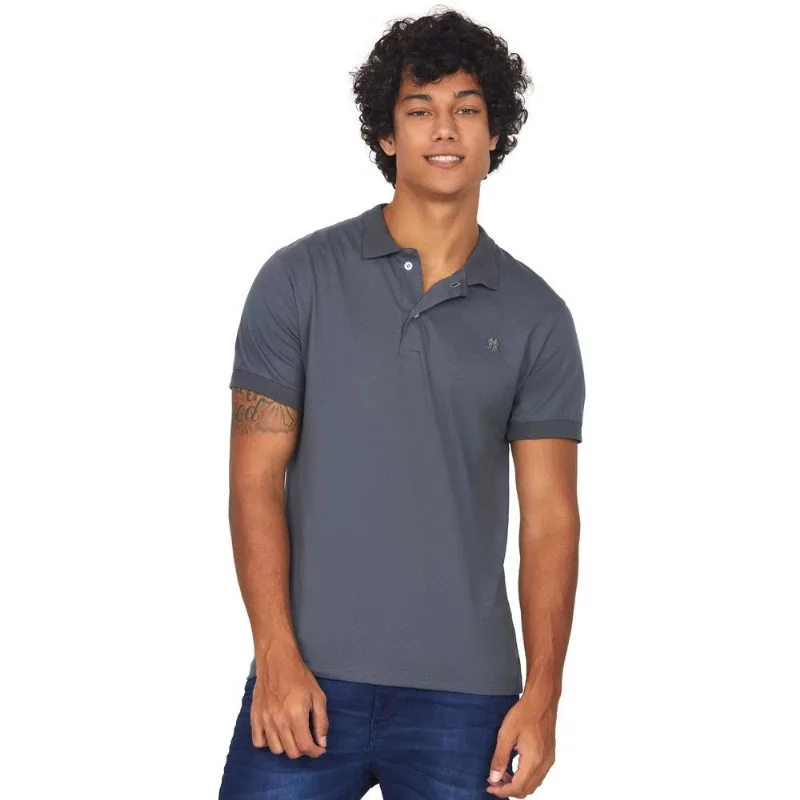 Polo Básica Malha Polo Wear Cinza Escuro M