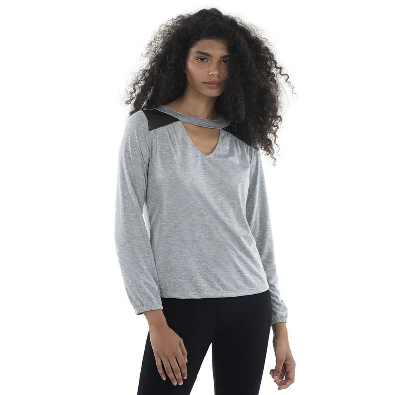 Blusa Manga Longa Mescla Detalhe Pu Polo Wear 135273 Cinza M