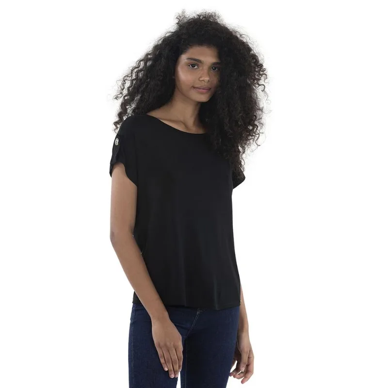 Blusa Visco Botão Manga Polo Wear Preto G