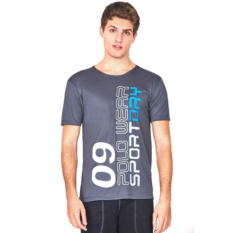Camiseta Dry Fit Polo Wear Cinza Escuro M