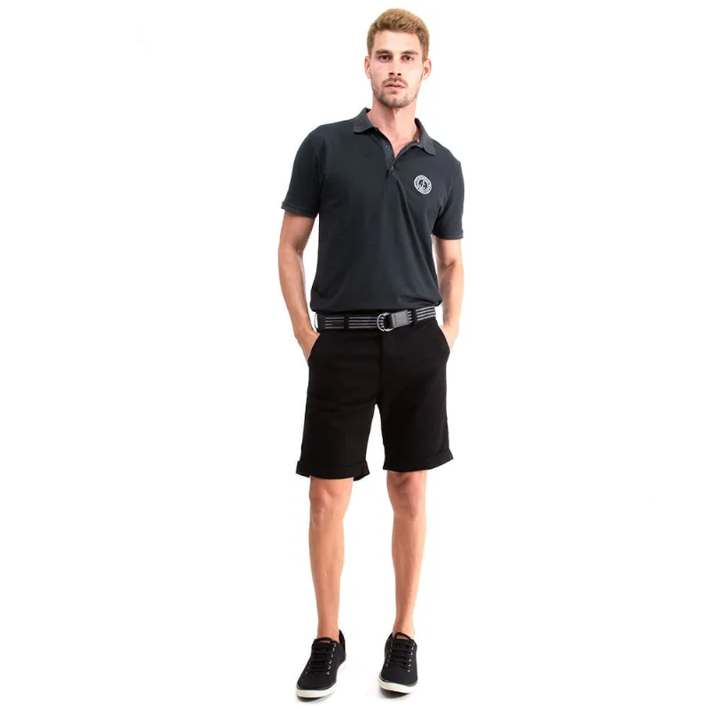 Bermuda De Sarja Masculina Com Cinto Polo Wear Preto 42