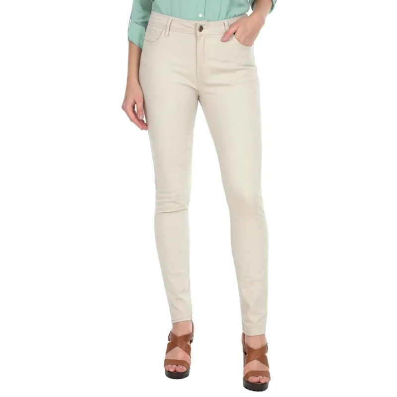 Calça Feminina Skinny Color Bege Polo Wear 64013 38