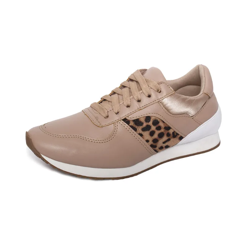 Tênis Joggin Com Onça Polo Wear Bege 37