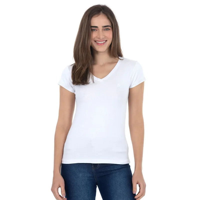 Camiseta Básica Decote V Polo Wear Branco G