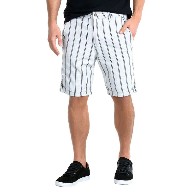 Bermuda Alfaiataria Masculina Polo Wear Listrada Branco Bermuda Alfaiataria Masculina Polo Wear Listrada Azul 46