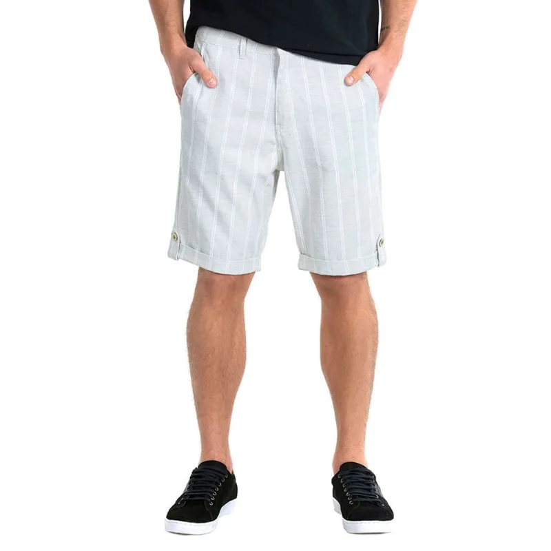 Bermuda Alfaiataria Masculina Polo Wear Listrada Branco 48