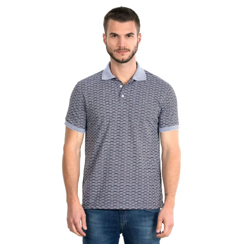 Polo Malha Estampada Polo Wear 76049 Marrom GG