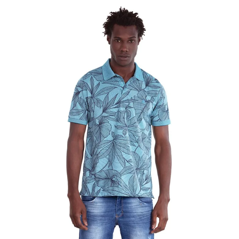 Polo Estampada Polo Wear 76053 Azul G